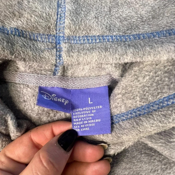 Vintage‎ Women's Large Disney Embroidered Eeyore Gray Pullover Hoodie - Picture 3 of 4